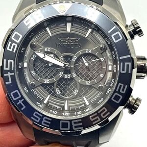 MENS BLACK n CHARCOAL 50MM INVICTA SPEEDWAY WATCH